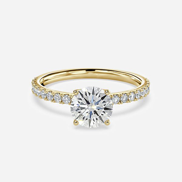 Liviana Round Hidden Halo Moissanite Engagement Ring