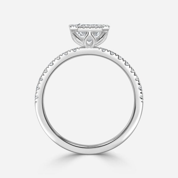 Tatienne Radiant Halo Moissanite Engagement Ring