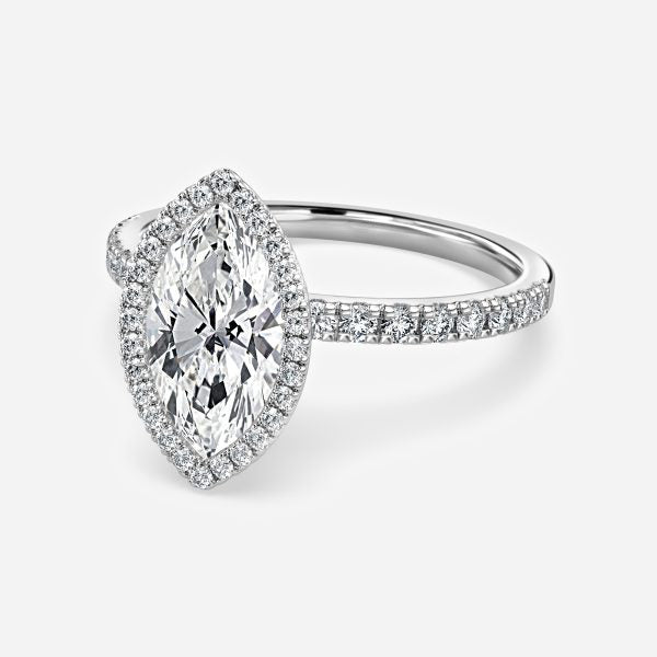 Tatienne Marquise Halo Moissanite Engagement Ring