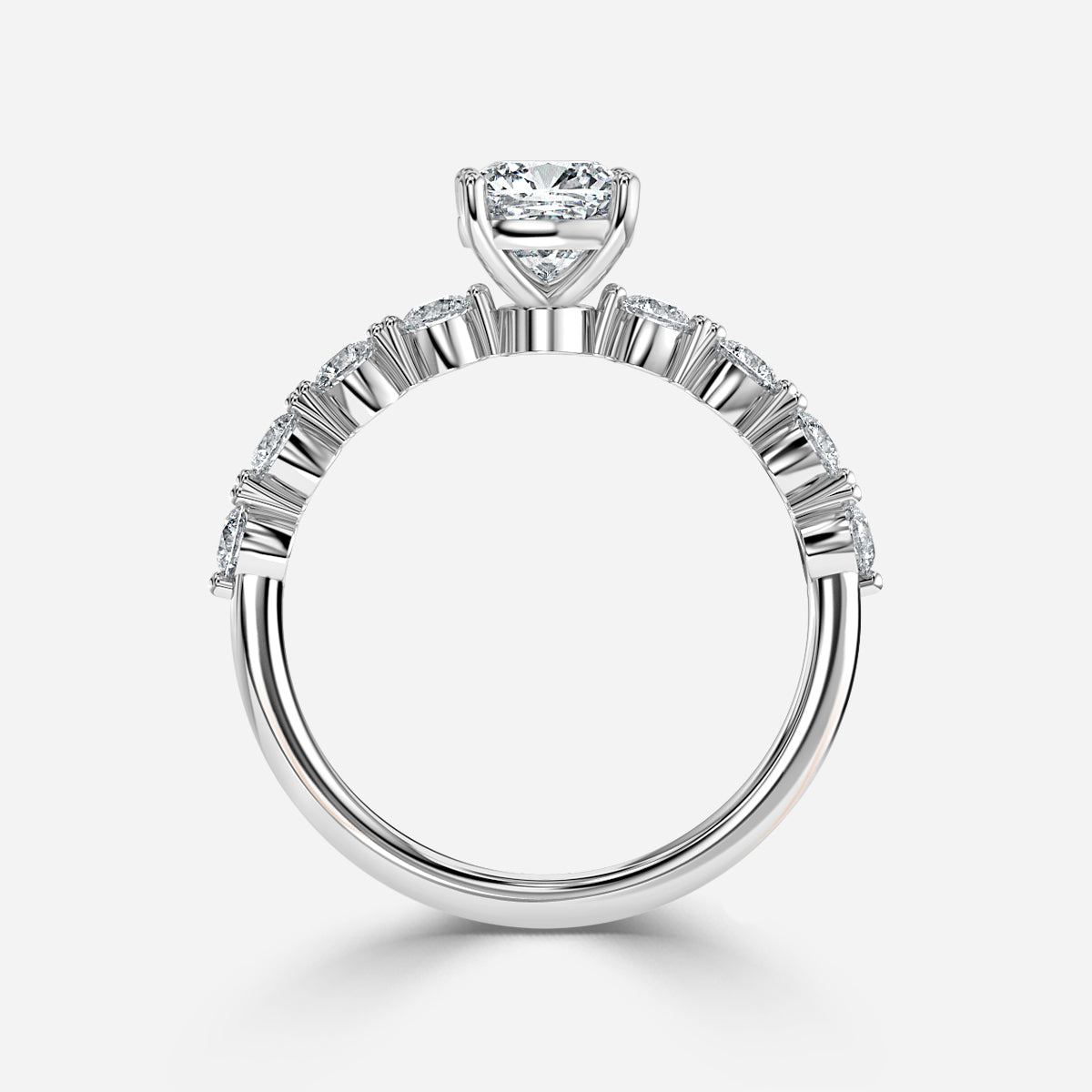 Philippa Cushion Unique Moissanite Engagement Ring