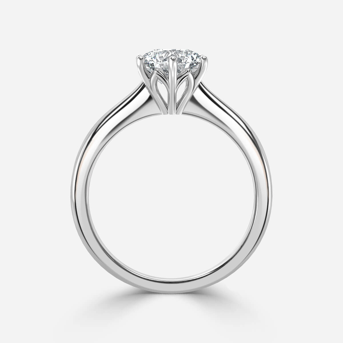 Neoma Round Solitaire Moissanite Engagement Ring