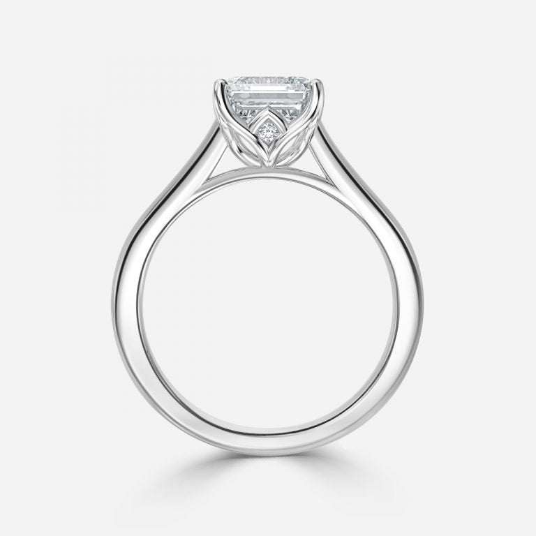 Lyla Asscher Solitaire Moissanite Engagement Ring