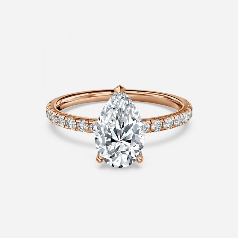 Sahana Pear Diamond Band Engagement Ring