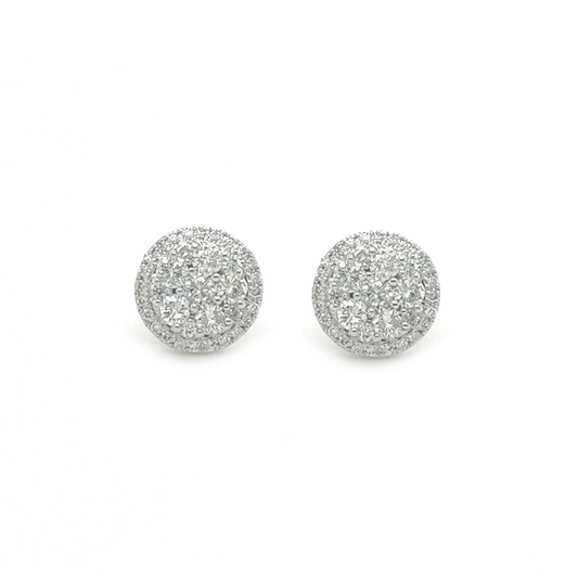 1.50Ct Halo Moissanite Earrings