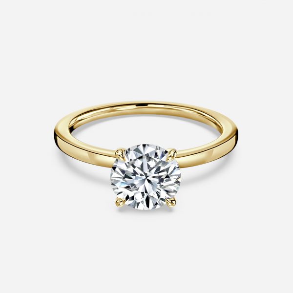 Jael Round Solitaire Moissanite Engagement Ring