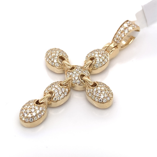 1.20 CT Moissanite Iced Out Cross Pendants