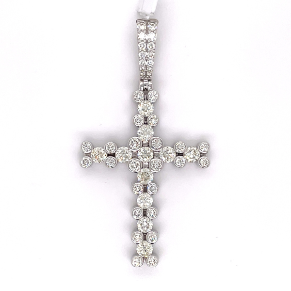 3.75 CT Moissanite Iced Out Cross Pendant