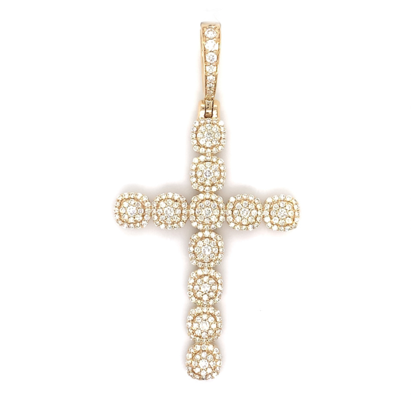 2.50 CT Moissanite Iced Out Cross Pendants