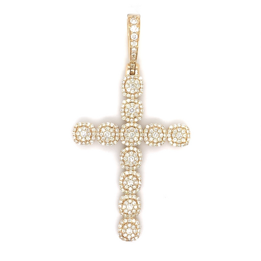 2.50 CT Moissanite Iced Out Cross Pendants