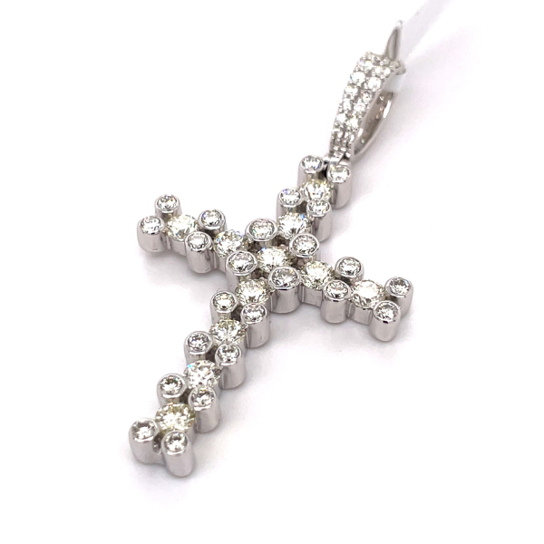 3.75 CT Moissanite Iced Out Cross Pendant