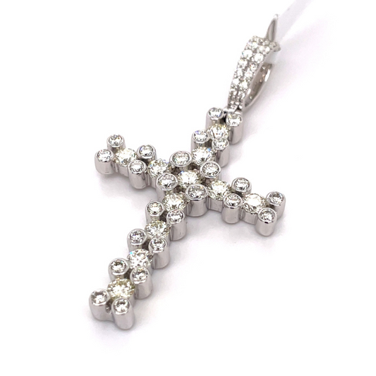 3.75 CT Moissanite Iced Out Cross Pendant