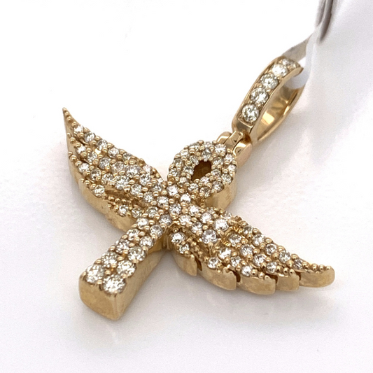 1.00 CT Moissanite Iced Out Ankh Pendant
