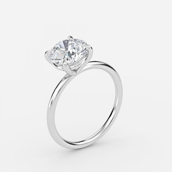 Alara Round Solitaire Moissanite Engagement Ring