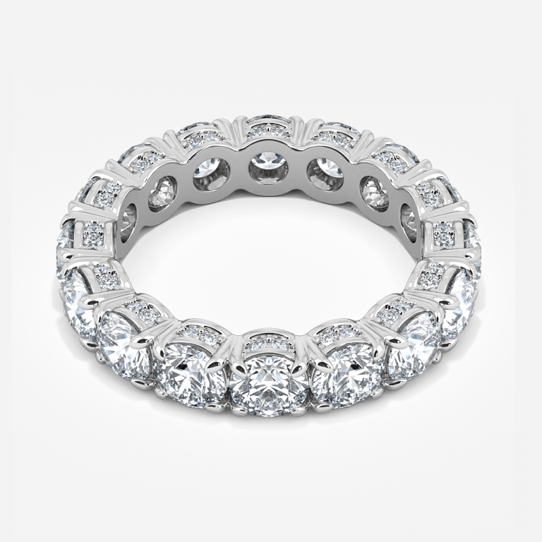 Round Diamonds Moissanite Eternity Band