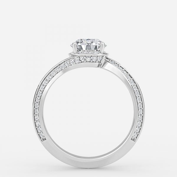 Bellatrix Round Hidden Halo Moissanite Engagement Ring