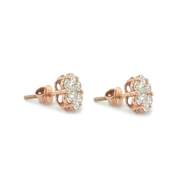 0.92Ct Round Moissanite Earrings