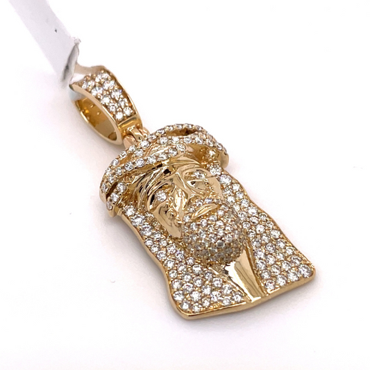 1.50 CT Moissanite Iced Out Jesus Head Pendants