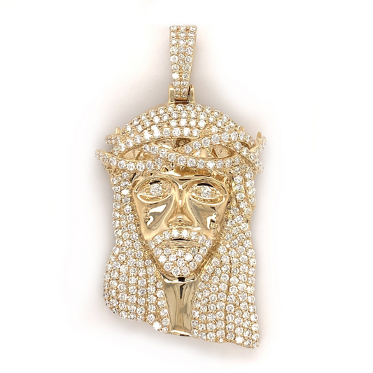 6.50 CT Moissanite Iced Out Jesus Pendant