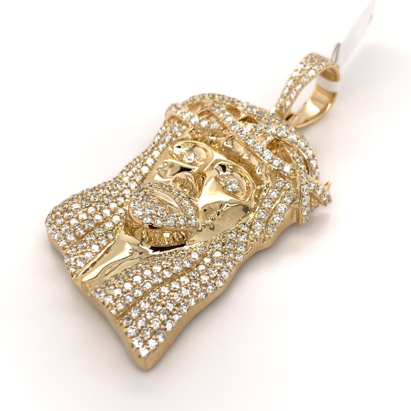 6.50 CT Moissanite Iced Out Jesus Pendant