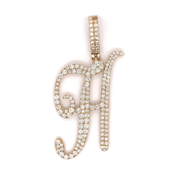2.00 CT Moissanite Iced Out Letter L Pendant