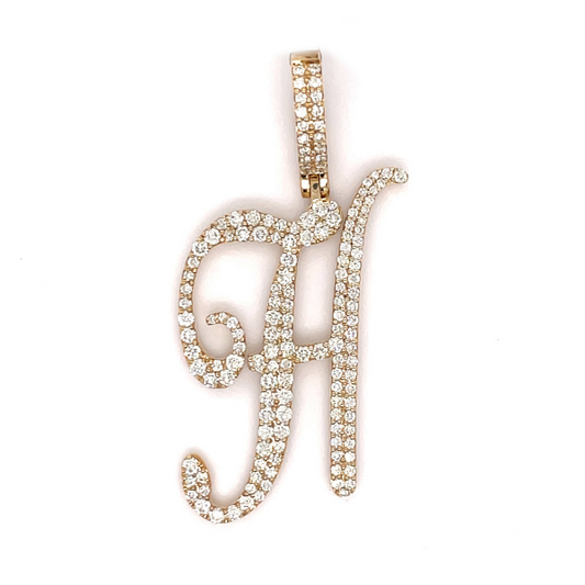 2.00 CT Moissanite Iced Out Letter L Pendant