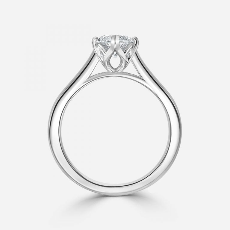 Lyla Marquise Solitaire Moissanite Engagement Ring