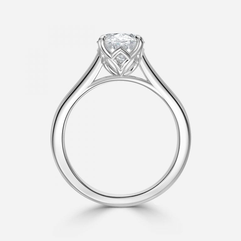 Lyla Oval Solitaire Moissanite Engagement Ring