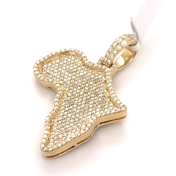 1.50 CT Moissanite Iced Out Africa Pendant