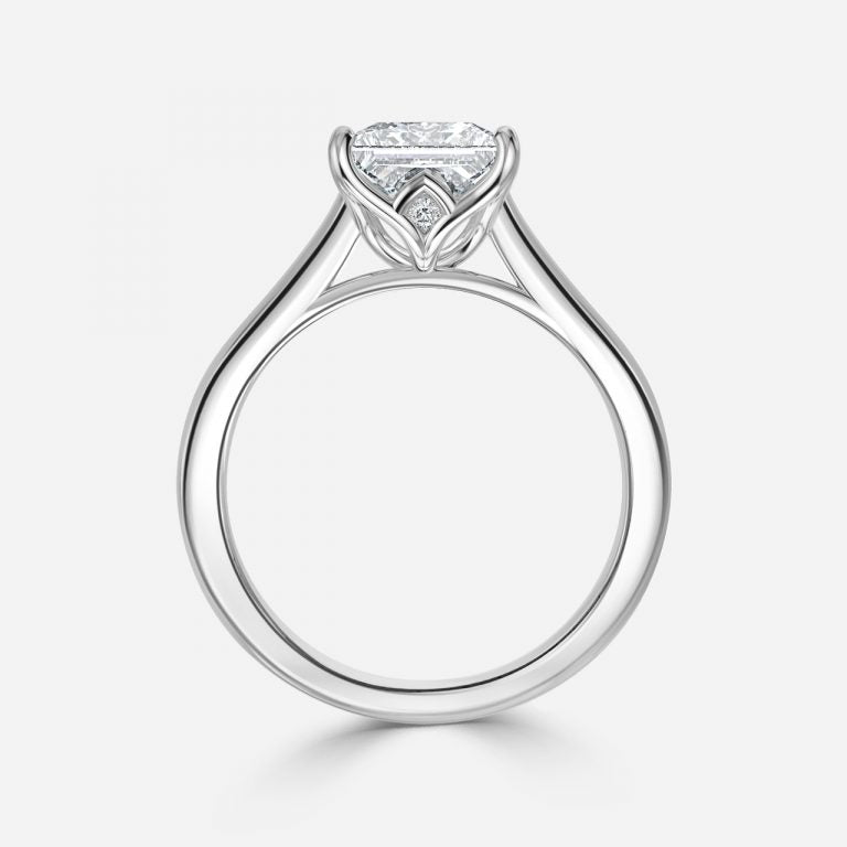 Lyla Princess Solitaire Moissanite Engagement Ring