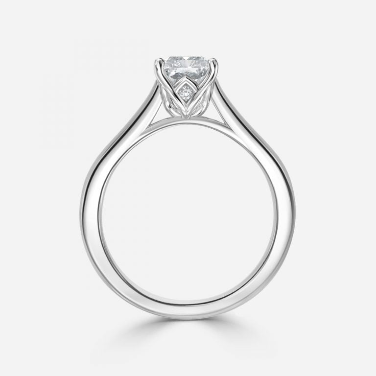 Lyla Radiant Solitaire Moissanite Engagement Ring