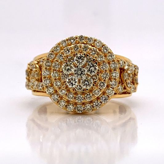1.80Ct Cuban Moissanite Ring