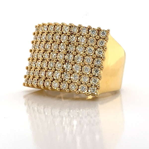 1.07Ct Iced Out Moissanite Ring