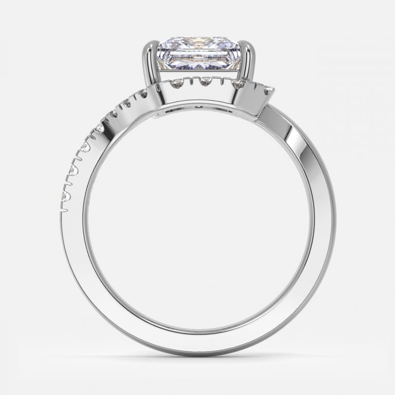 Thalassa Princess Halo Moissanite Engagement Ring