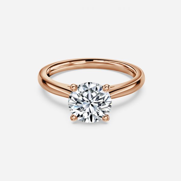 Ivy Round Solitaire Moissanite Engagement Ring