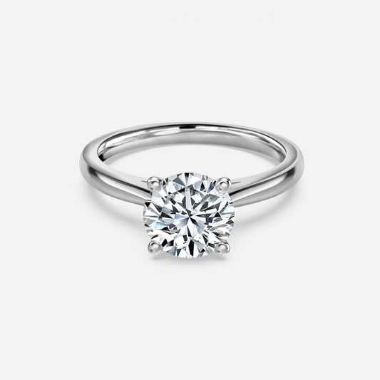 Ivy Round Solitaire Moissanite Engagement Ring