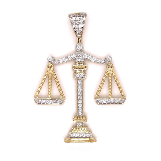 0.91 CT Moissanite Iced Out Scale Pendant