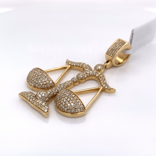 2.25 CT Moissanite Iced Out Scale Pendant