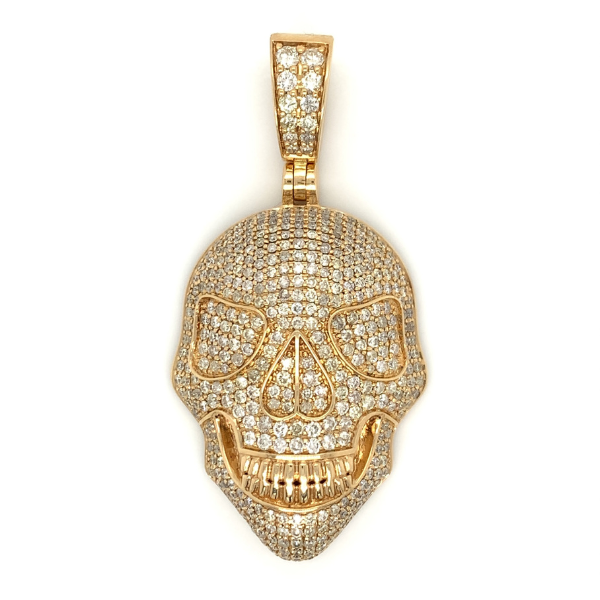 4.60 CT Moissanite Iced Out Skull Pendant