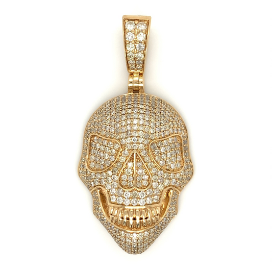 4.60 CT Moissanite Iced Out Skull Pendant