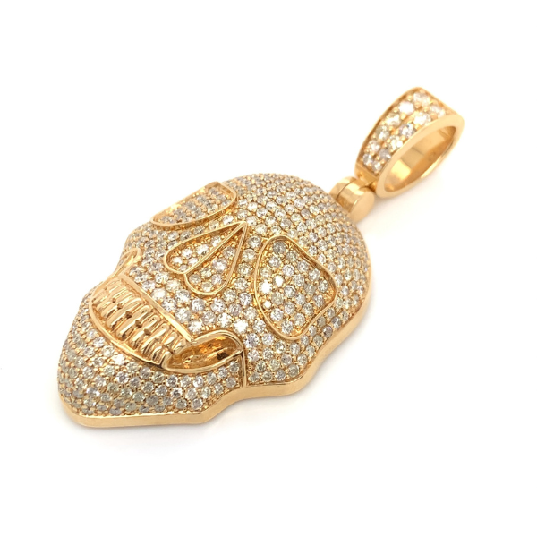 4.60 CT Moissanite Iced Out Skull Pendant
