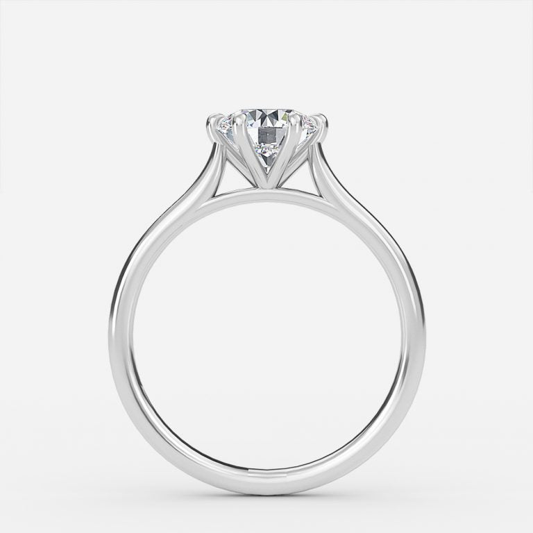 Noora Round Solitaire Moissanite Engagement Ring