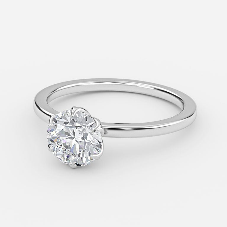 Jana Round Solitaire Moissanite Engagement Ring