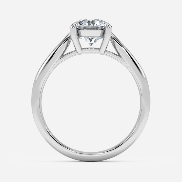 Rosey Round Solitaire Moissanite Engagement Ring