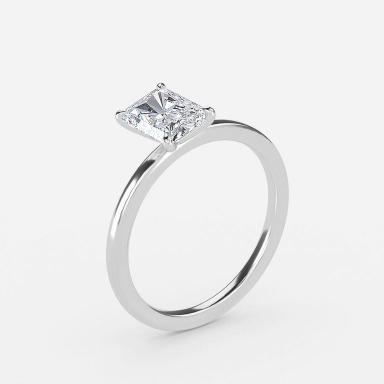 Katherine Radiant Solitaire Moissanite Engagement Ring