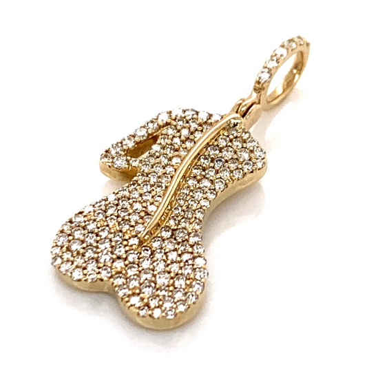 0.90 CT Moissanite Iced Out Silhouette Pendant