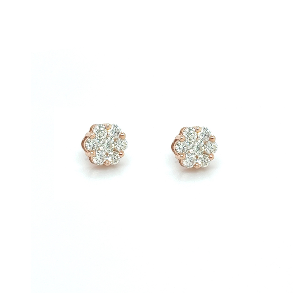 0.92Ct Round Moissanite Earrings