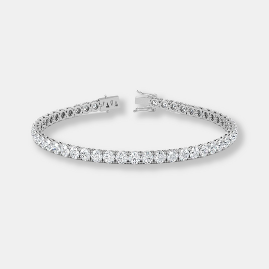 4 Prong Round Moissanite Tennis Bracelet