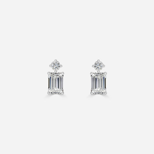 Emerald Moissanite Drops Earrings