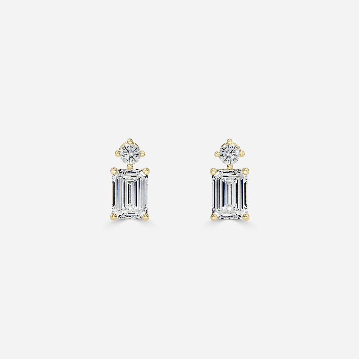 Emerald Moissanite Drops Earrings