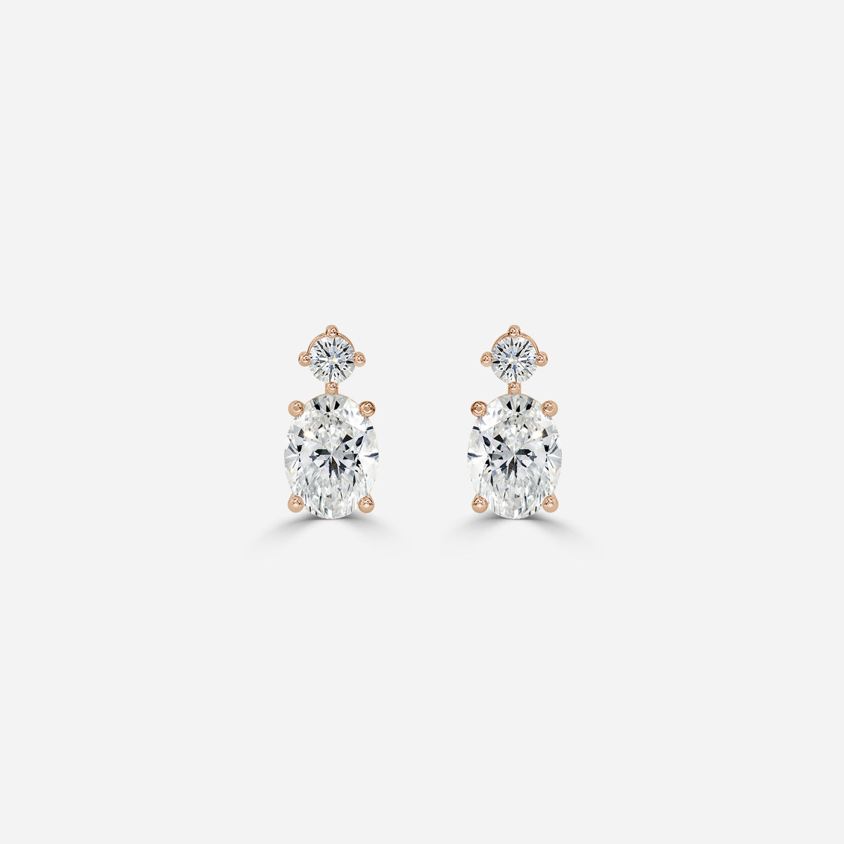 Oval Moissanite Drops Earrings